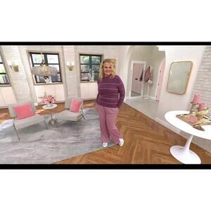 Isaac Mizrahi Live! Women's Pants Sz L Apres Knit Twill Straight Leg A671284